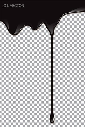 Realistische zwarte olie geïsoleerd op transparante achtergrond. Vector illustratie.