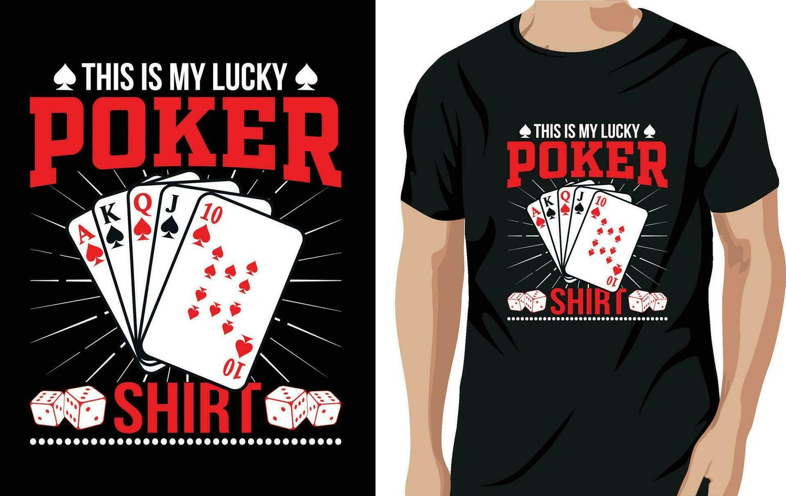 vector deze is mijn Lucky poker overhemd poker citaten t overhemd ontwerp vector grafisch