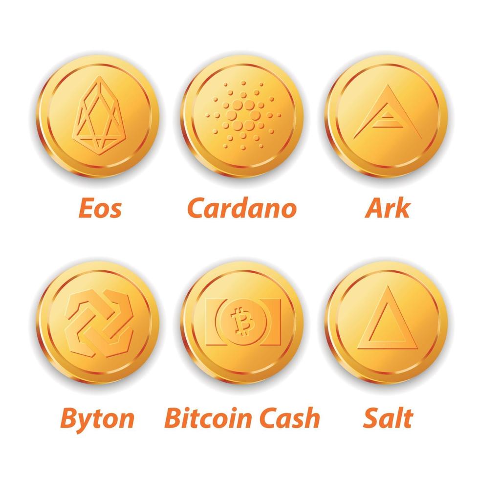cryptocurrencies gouden munt vector