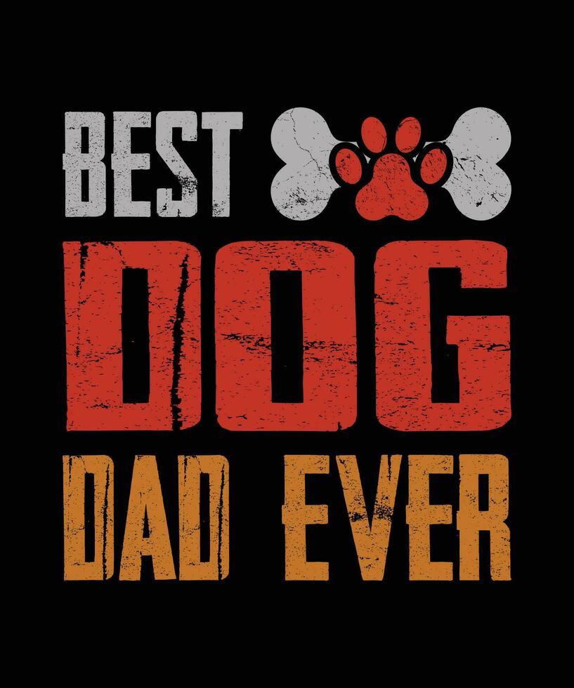 het beste hond vader ooit liefde citaat t-shirt sjabloon ontwerp vector