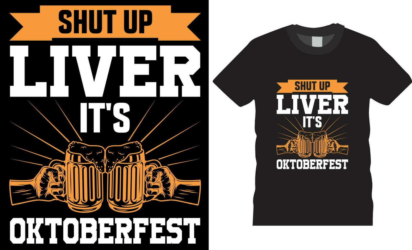 shut omhoog lever zijn oktoberfeest t overhemd ontwerp vector sjabloon