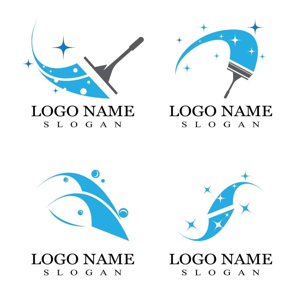 schoonmaak logo en symbool illustratie vector sjabloon