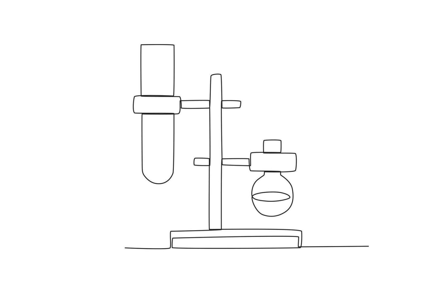 een test buis en volumetrisch fles in de klem vector