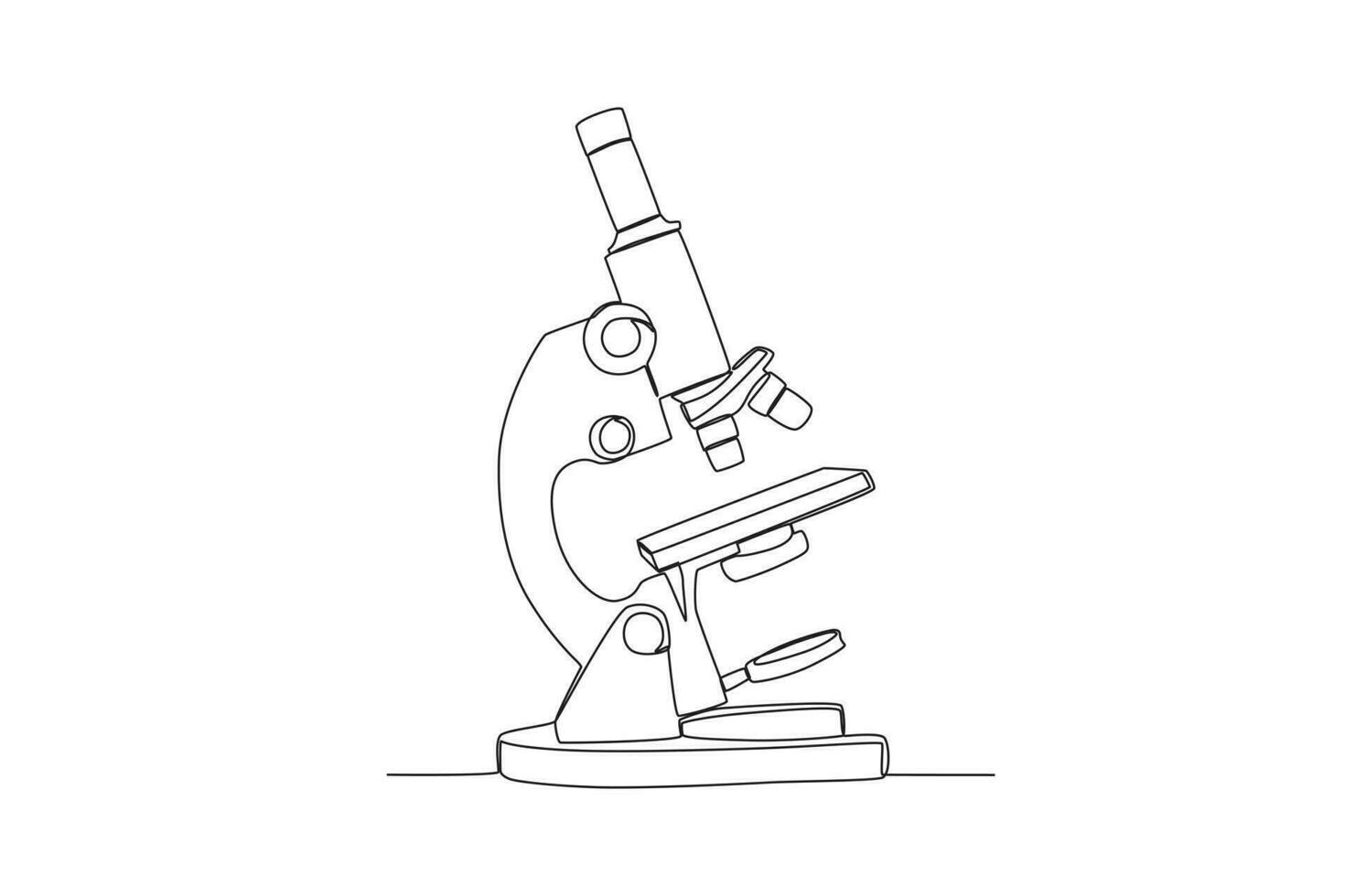 een laboratorium monoculair microscoop vector