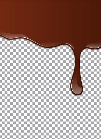 Vloeibare chocolade of bruine verf. Vector illustratie.