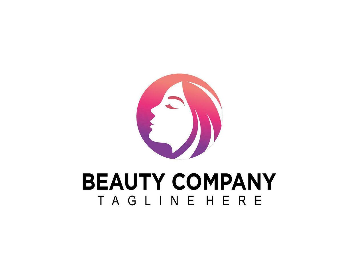 haar- salon logo ontwerp met gouden helling kleur concept premie vector