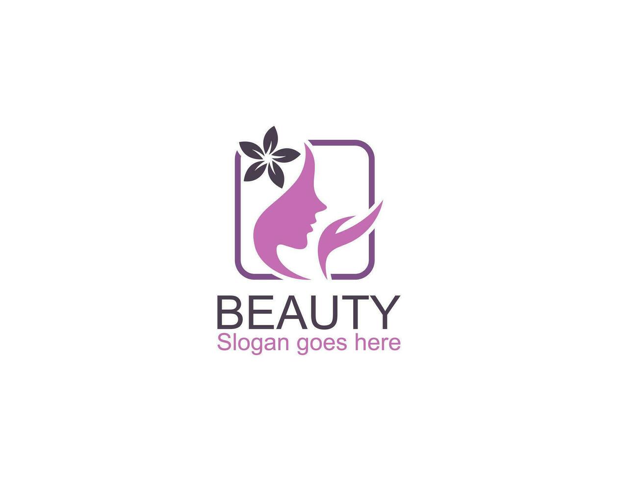 vrouw gezicht logo pictogram vector. vrouw gezicht logo ontwerp vectorillustratie, meisje silhouet voor cosmetica, beauty, salon, gezondheid en spa, mode thema's. vector