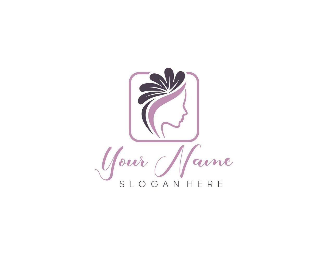 vrouw haar- salon met interessant kleuren logo ontwerp premie vector. een deel 2 vector