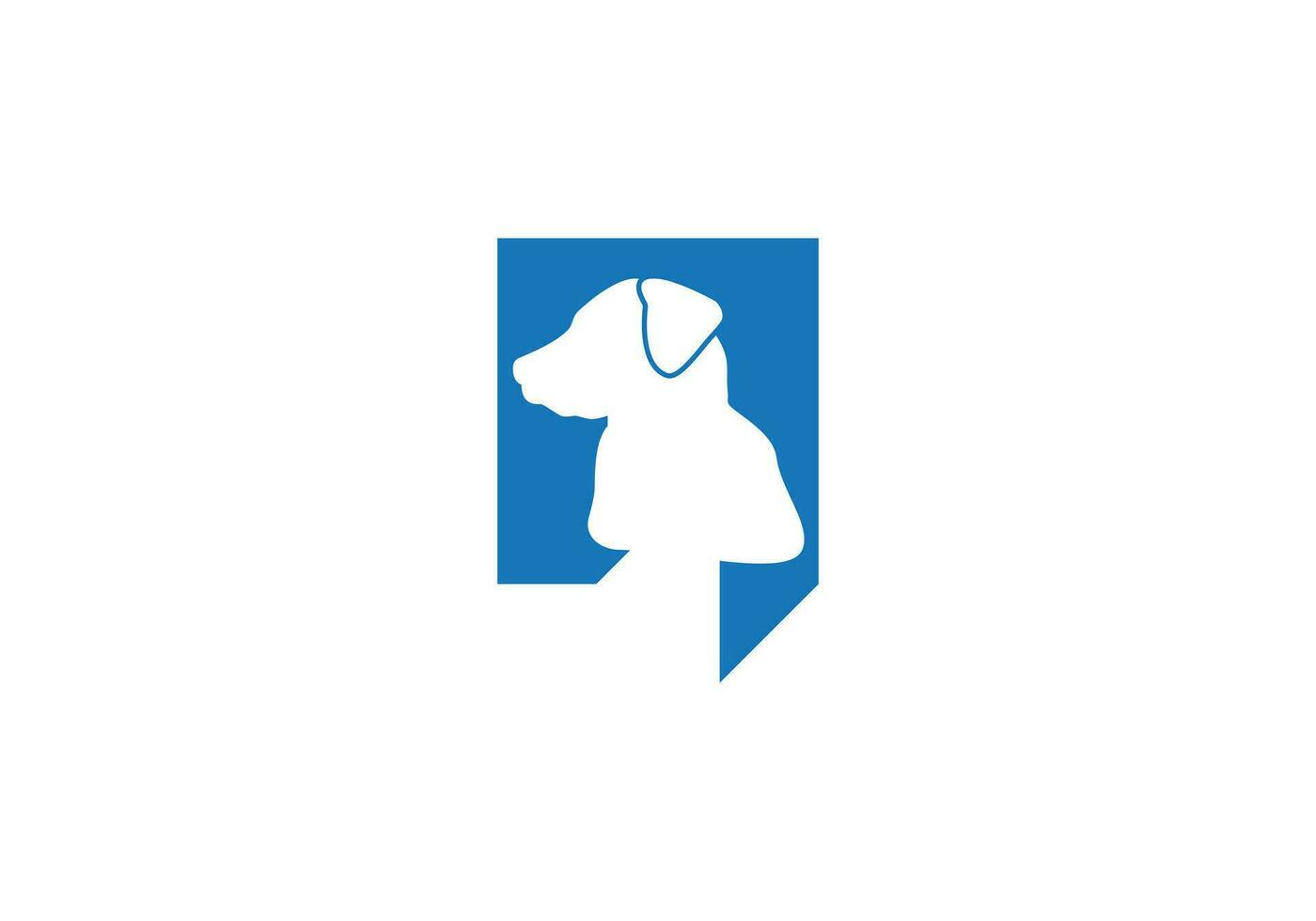 creatief hond en tekst toegevoegd dier logo icoon ontwerp vector