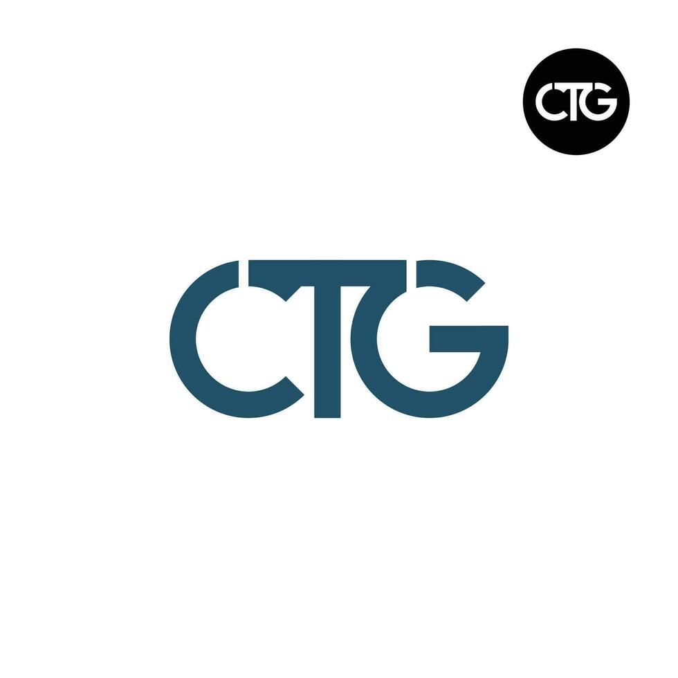 brief ctg monogram logo ontwerp vector