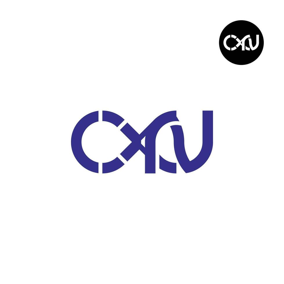 brief cxn monogram logo ontwerp vector