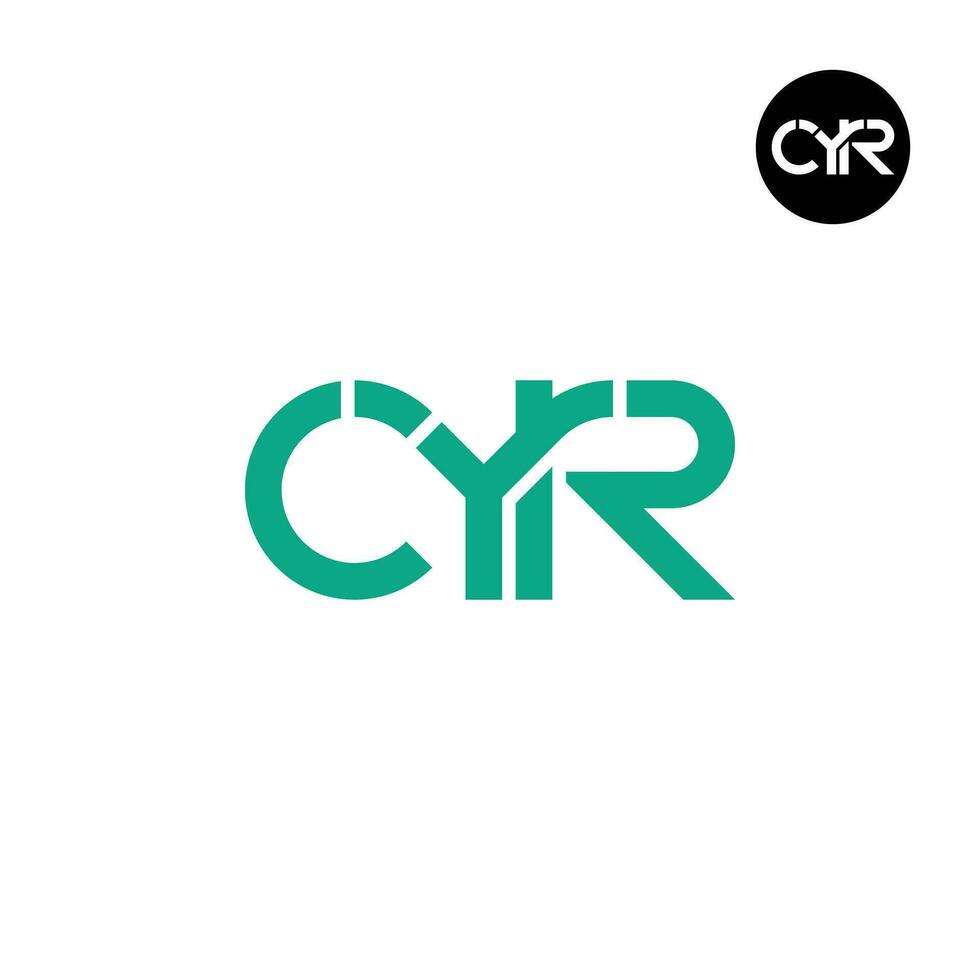 brief cyr monogram logo ontwerp vector