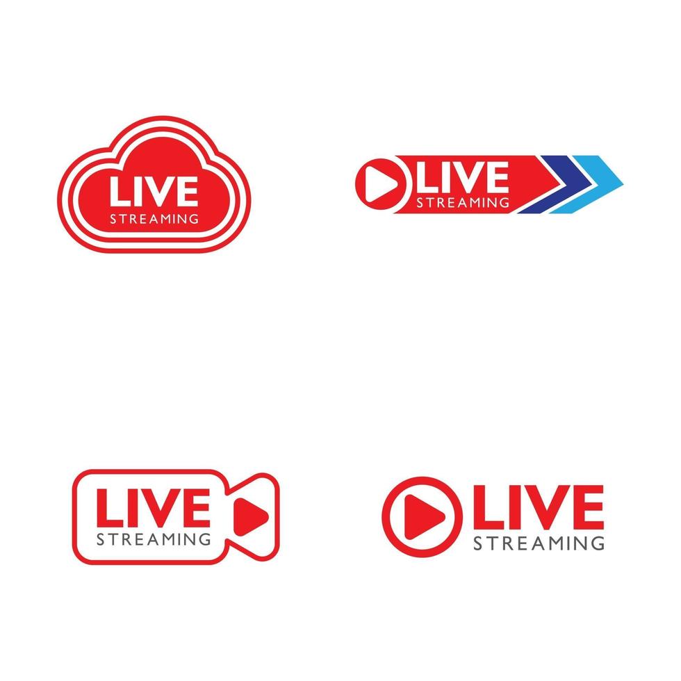 livestream logo-ontwerp. vector illustratie