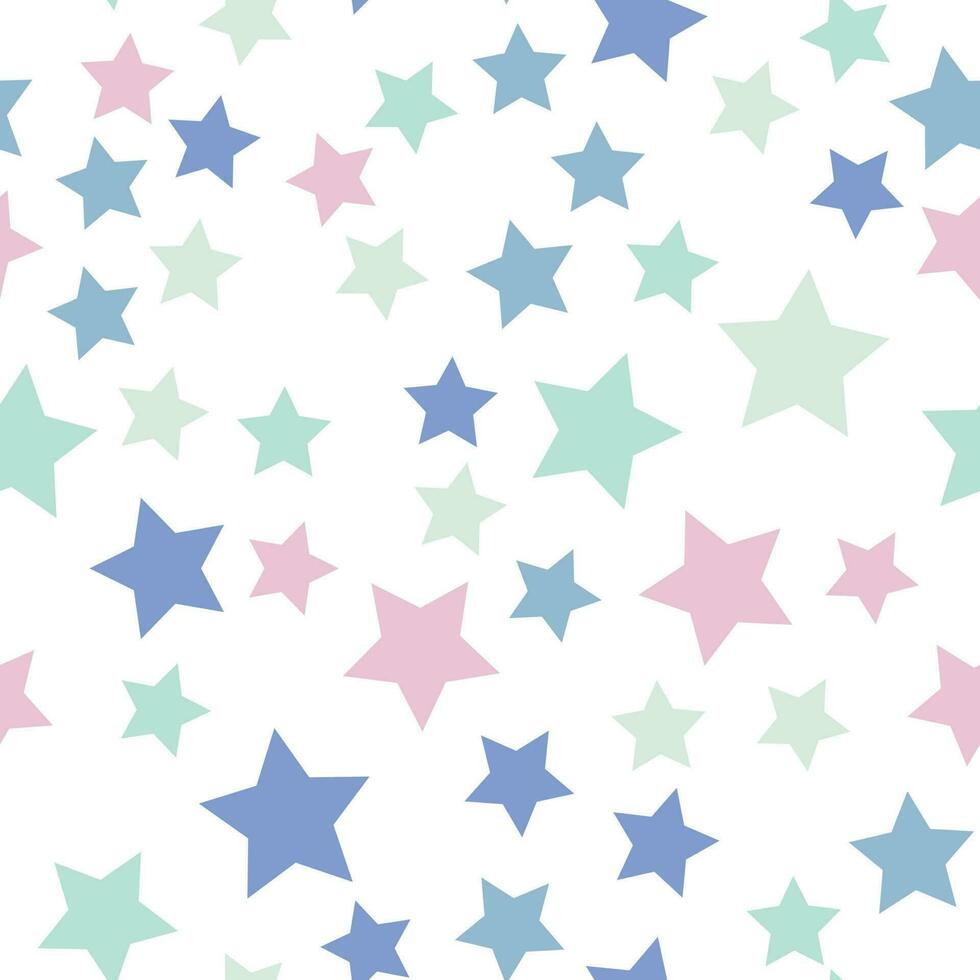 naadloos patroon van sterren Aan wit achtergrond vector