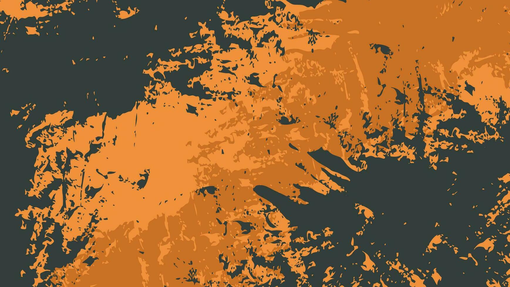 abstract oranje grunge ruw structuur in zwart achtergrond vector