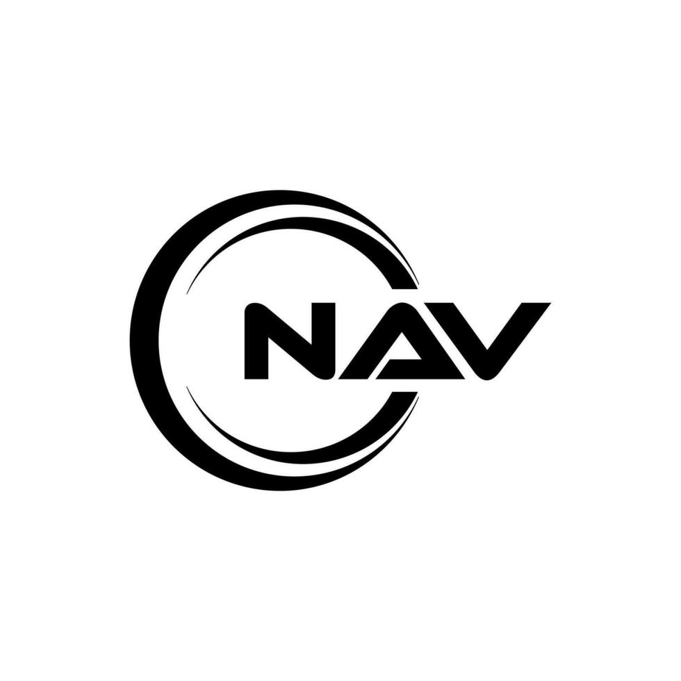 nav logo ontwerp, inspiratie voor een uniek identiteit. modern elegantie en creatief ontwerp. watermerk uw succes met de opvallend deze logo. vector