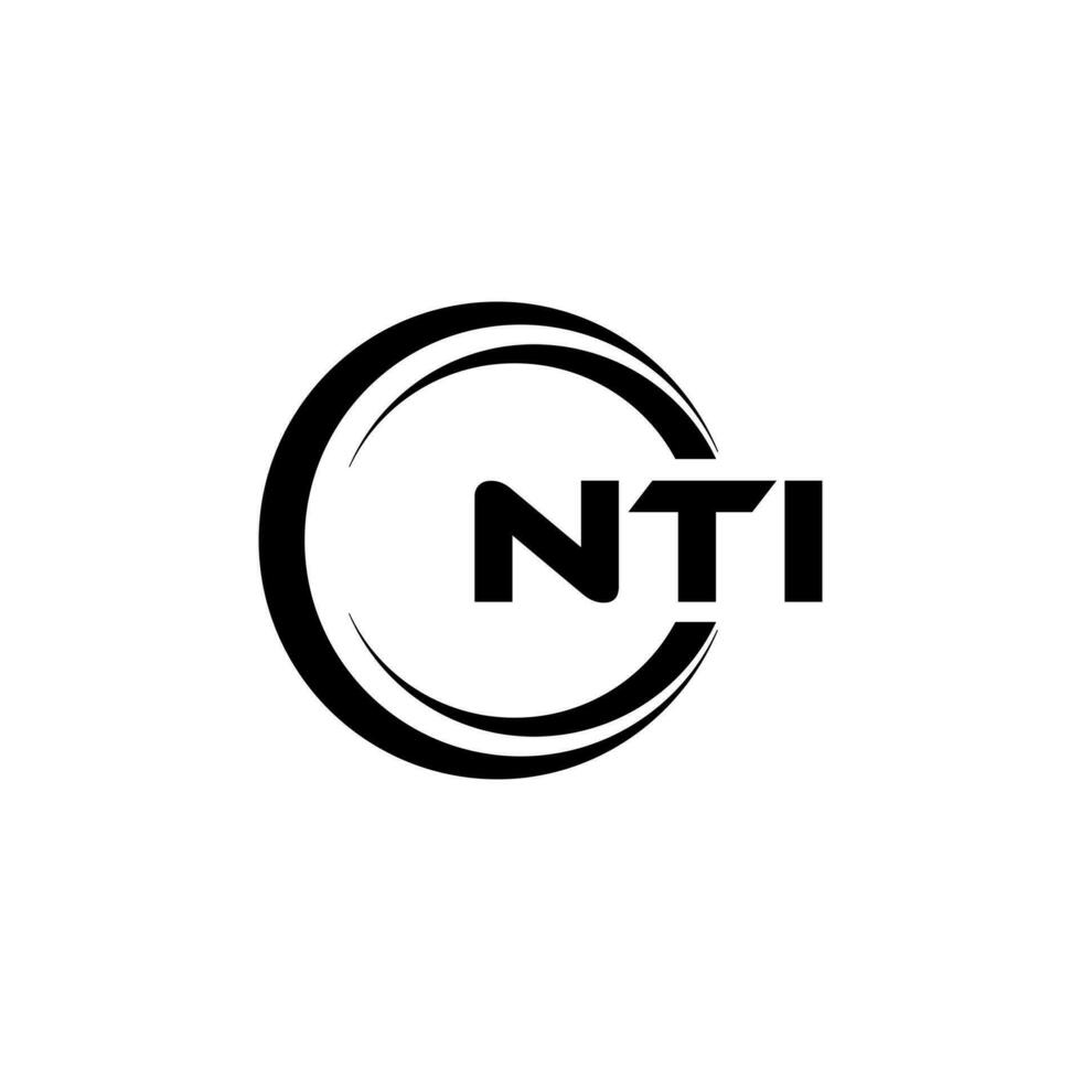 nti logo ontwerp, inspiratie voor een uniek identiteit. modern elegantie en creatief ontwerp. watermerk uw succes met de opvallend deze logo. vector