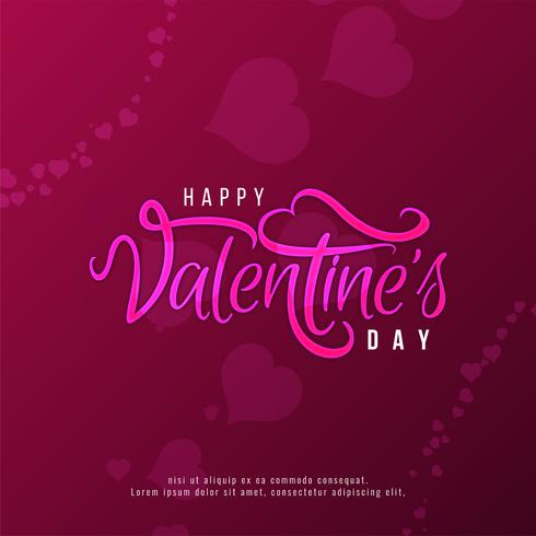 Happy Valentine&#39;s Day tekst ontwerp achtergrond vector