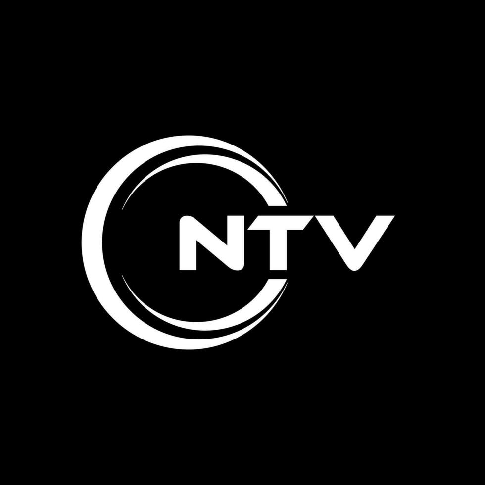 ntv logo ontwerp, inspiratie voor een uniek identiteit. modern elegantie en creatief ontwerp. watermerk uw succes met de opvallend deze logo. vector