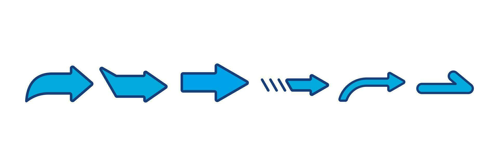 verzameling van vector pijl pictogrammen. pijl icoon. vector verzameling van pijlen, geïsoleerd Aan wit achtergrond.