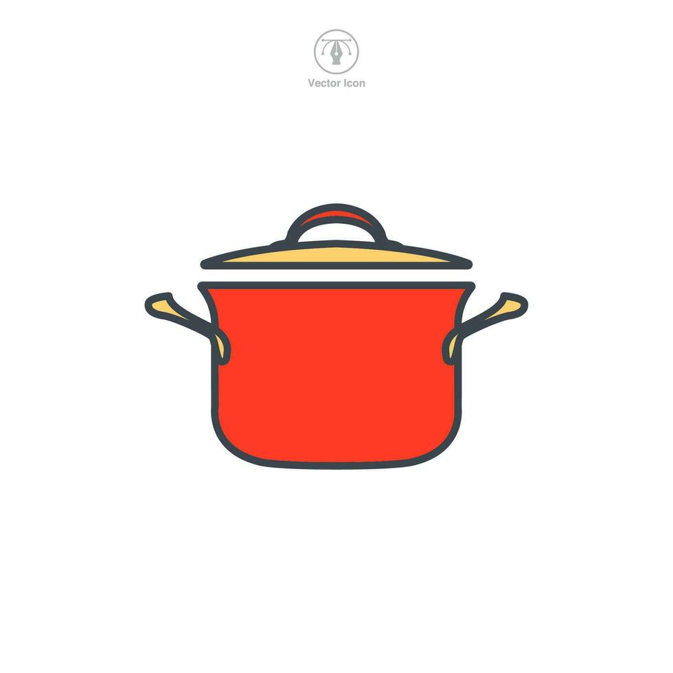 Koken pot icoon symbool vector illustratie geïsoleerd Aan wit achtergrond