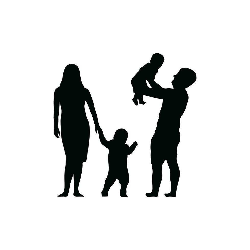 vector silhouet van een familie.