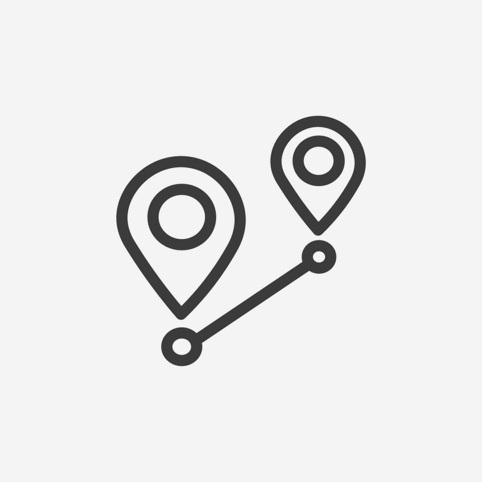 route vector icoon. pin, GPS, plaats, navigatie, kaart symbool teken