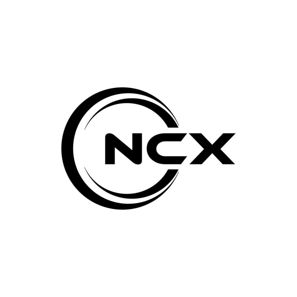 ncx logo ontwerp, inspiratie voor een uniek identiteit. modern elegantie en creatief ontwerp. watermerk uw succes met de opvallend deze logo. vector