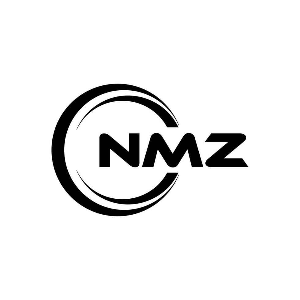 nmz logo ontwerp, inspiratie voor een uniek identiteit. modern elegantie en creatief ontwerp. watermerk uw succes met de opvallend deze logo. vector