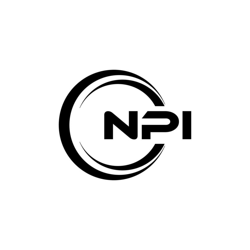 npi logo ontwerp, inspiratie voor een uniek identiteit. modern elegantie en creatief ontwerp. watermerk uw succes met de opvallend deze logo. vector