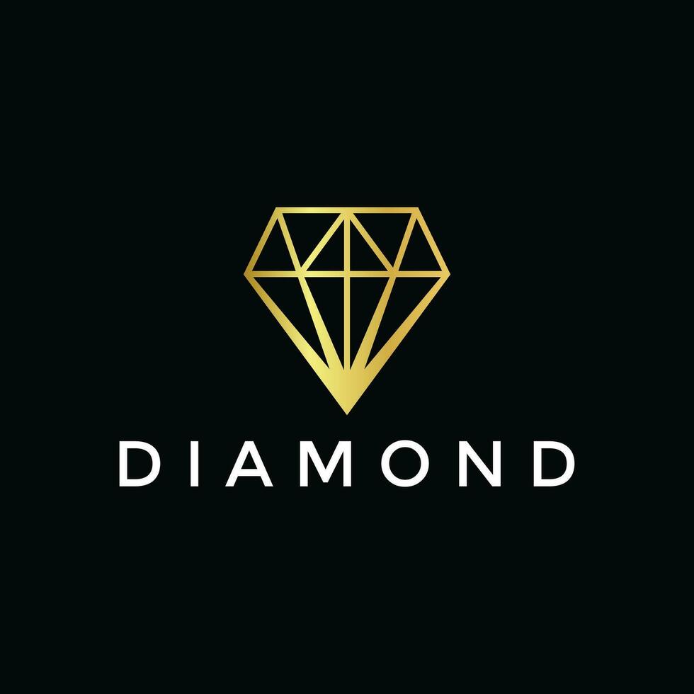 diamant minimalistische logo ontwerp sjabloon vector