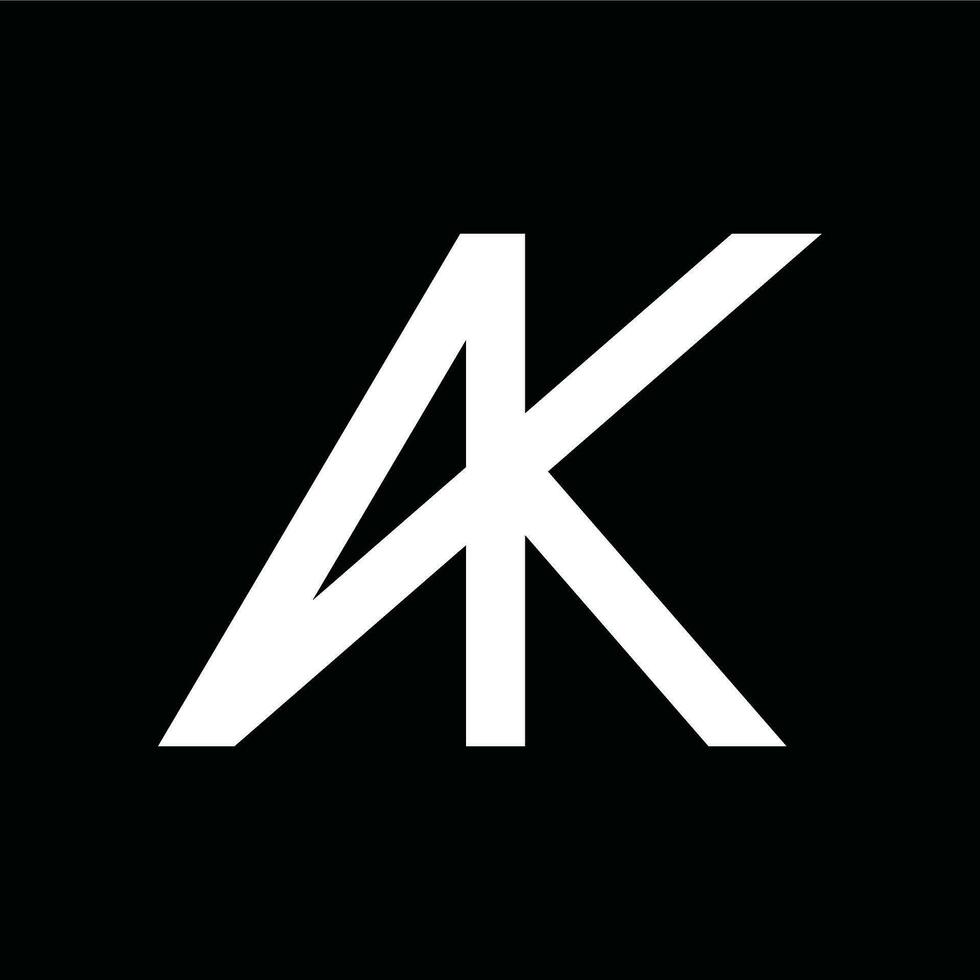 letter ak logo vector