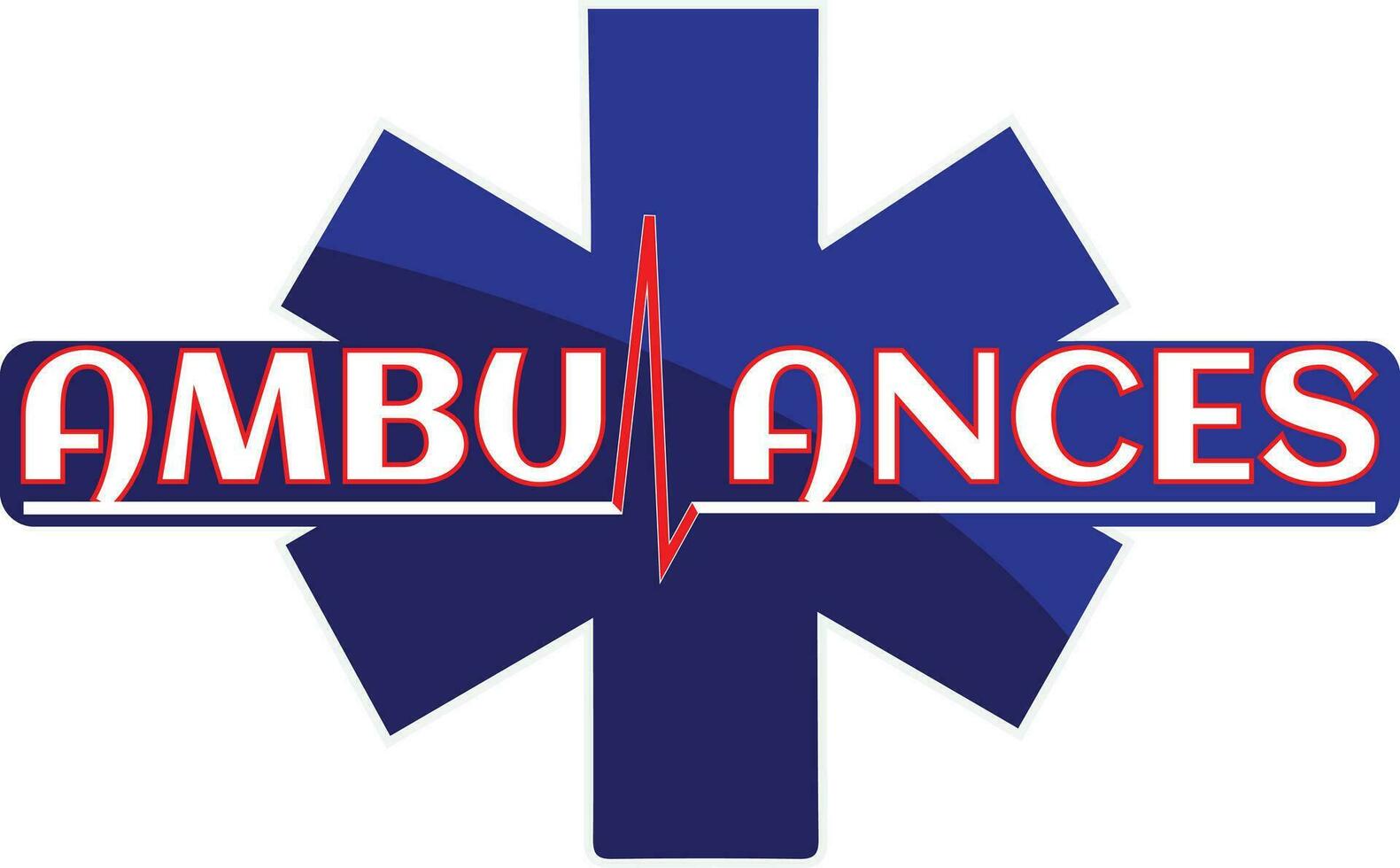 ambulance tekst logo vector