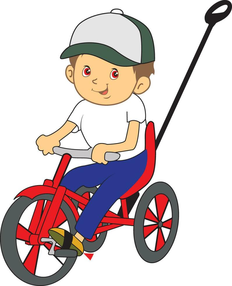 kinderen rijden fiets vector logo