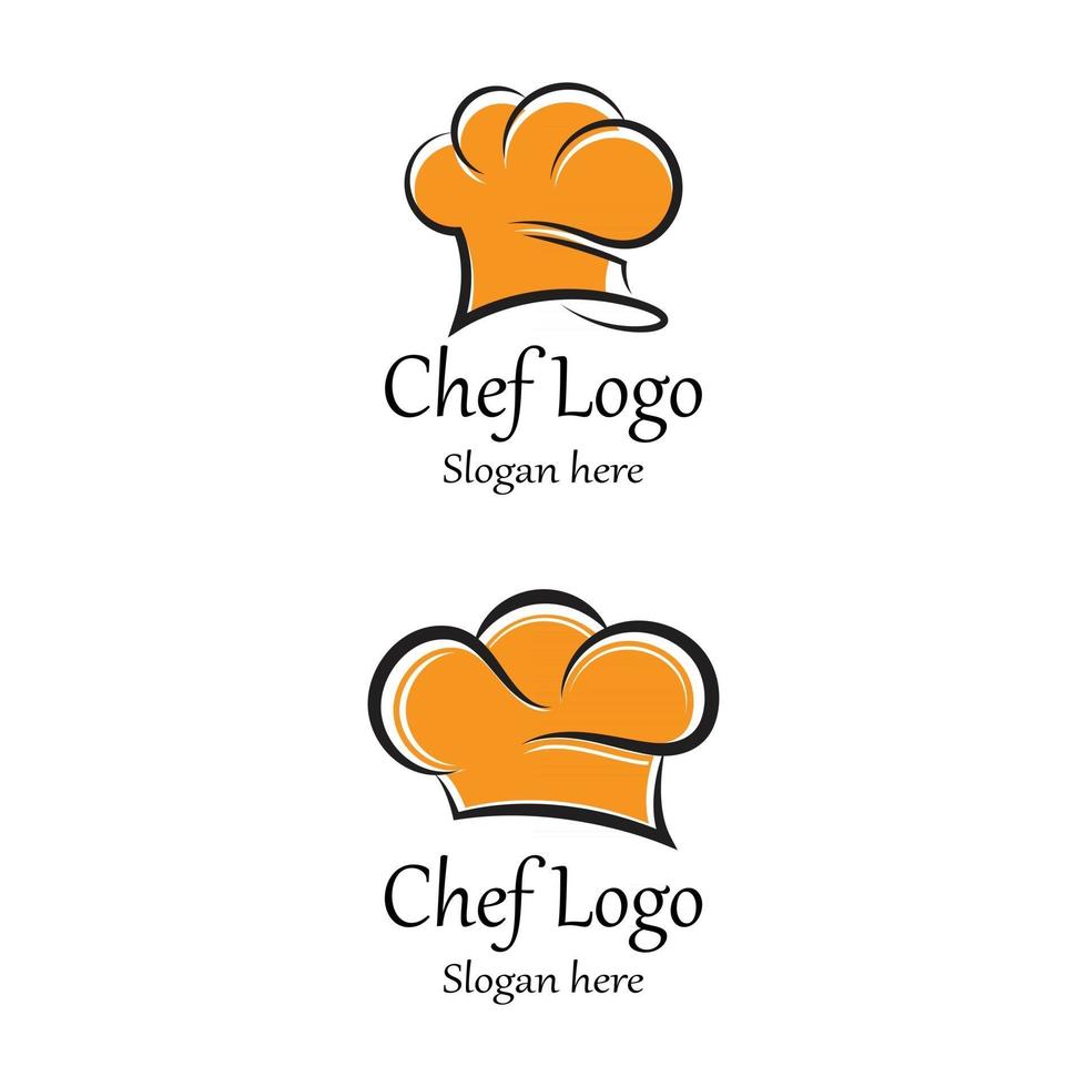 hoed chef-kok logo sjabloon vectorillustratie vector