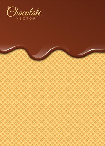 Vloeibare chocolade of bruine verf. Vector illustratie.