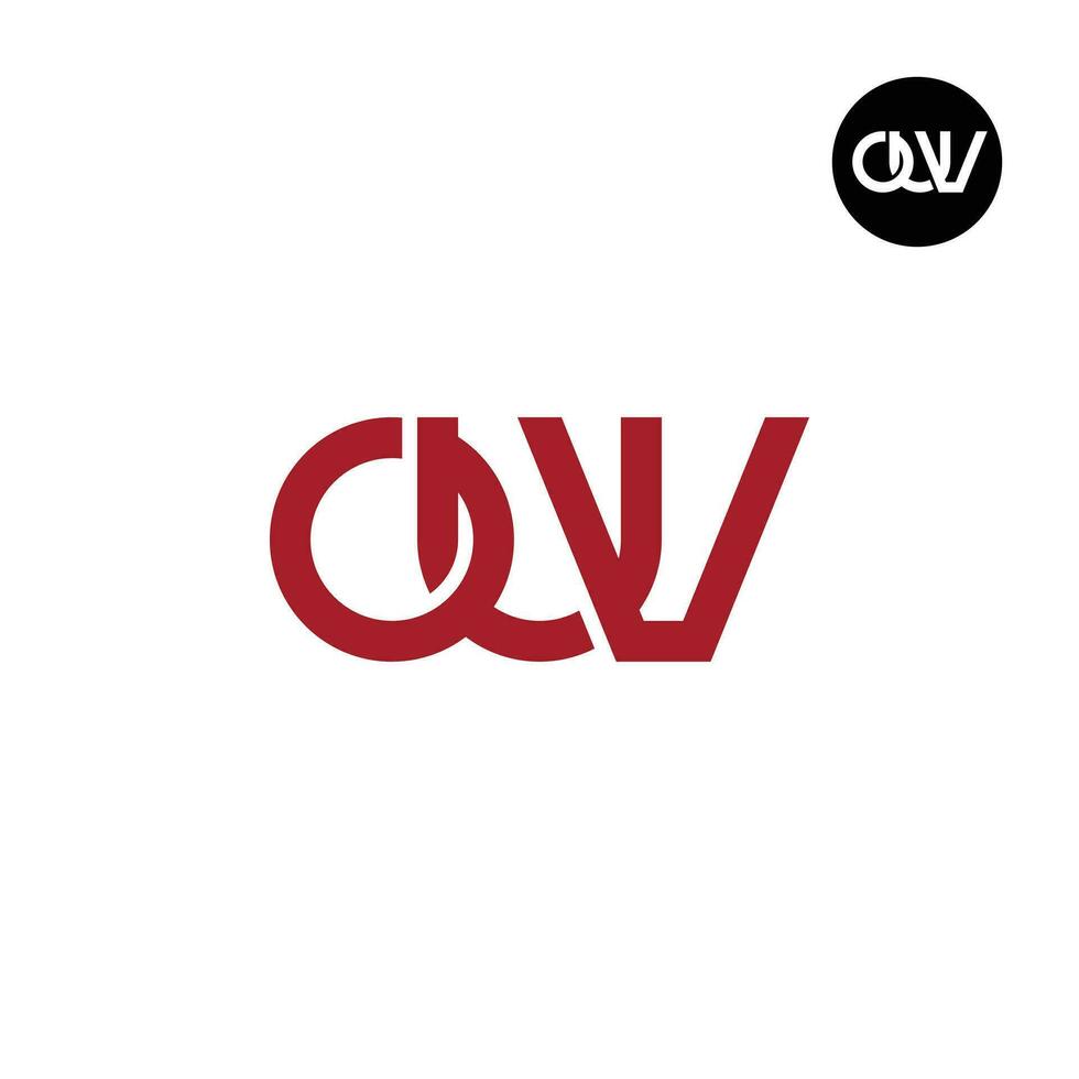 brief ouv monogram logo ontwerp vector