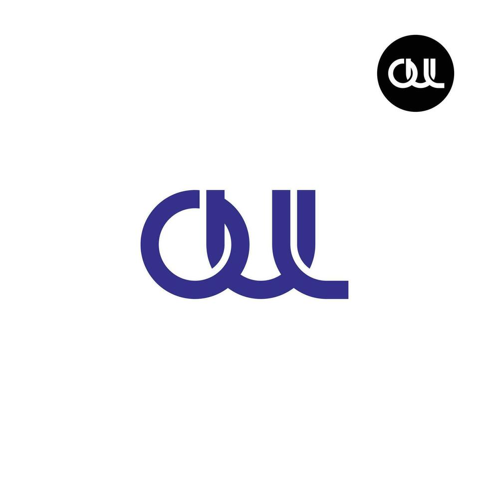 brief oul monogram logo ontwerp vector
