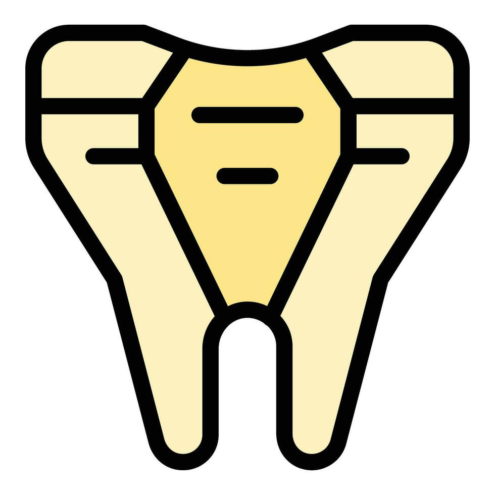 edelsteen tandheelkunde icoon vector vlak