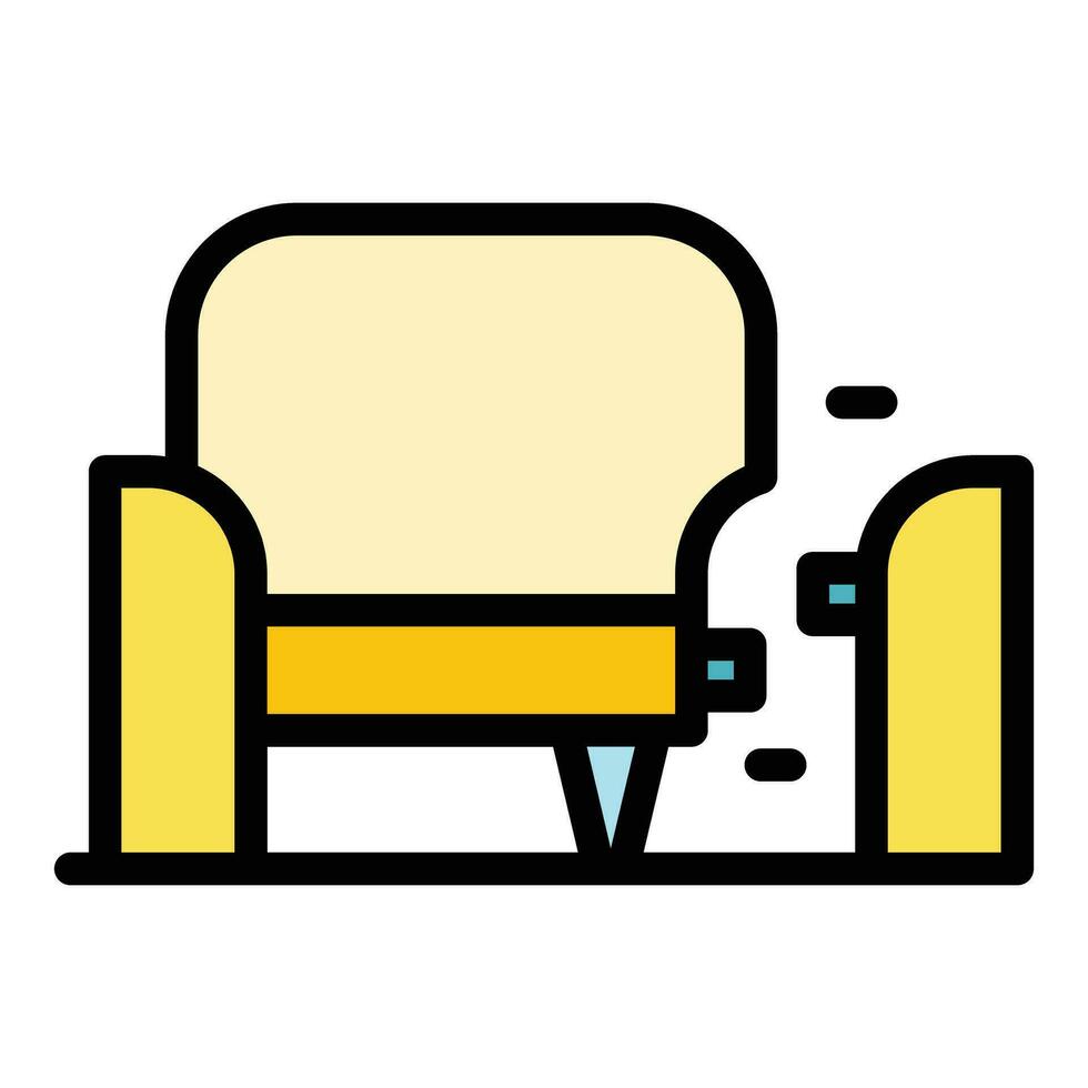 fauteuil bijeenkomst icoon vector vlak