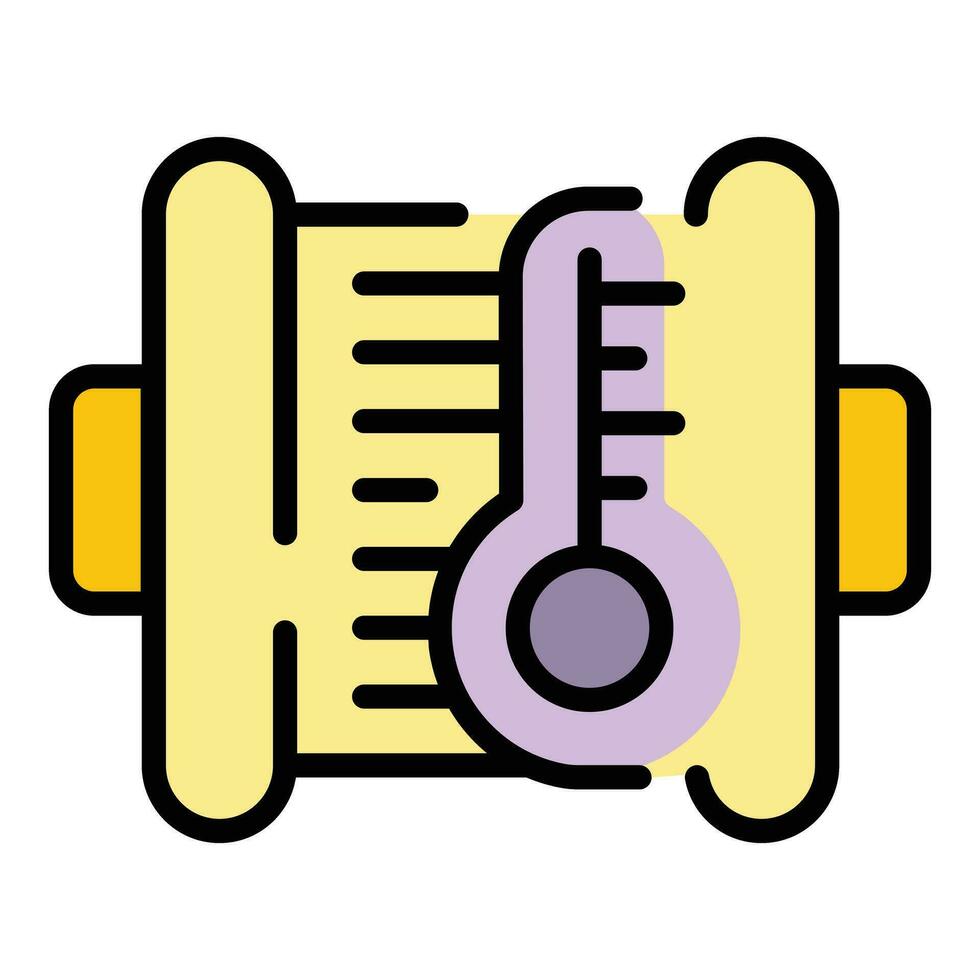 auto motor temperatuur icoon vector vlak