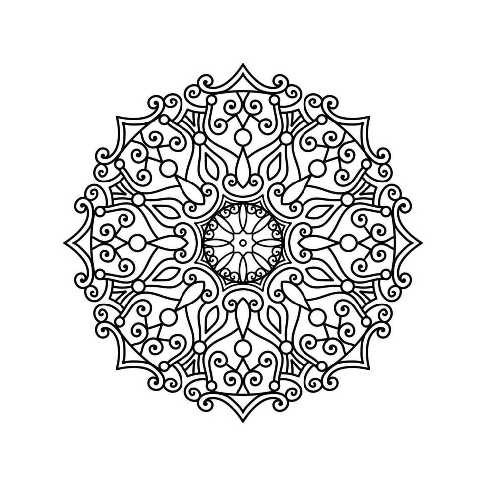 decoratief mandala en patroon voor mehndi, bruiloft, tatoeëren, Islam, Indisch, Arabisch. schets mandala's kleur boek bladzijde. vector