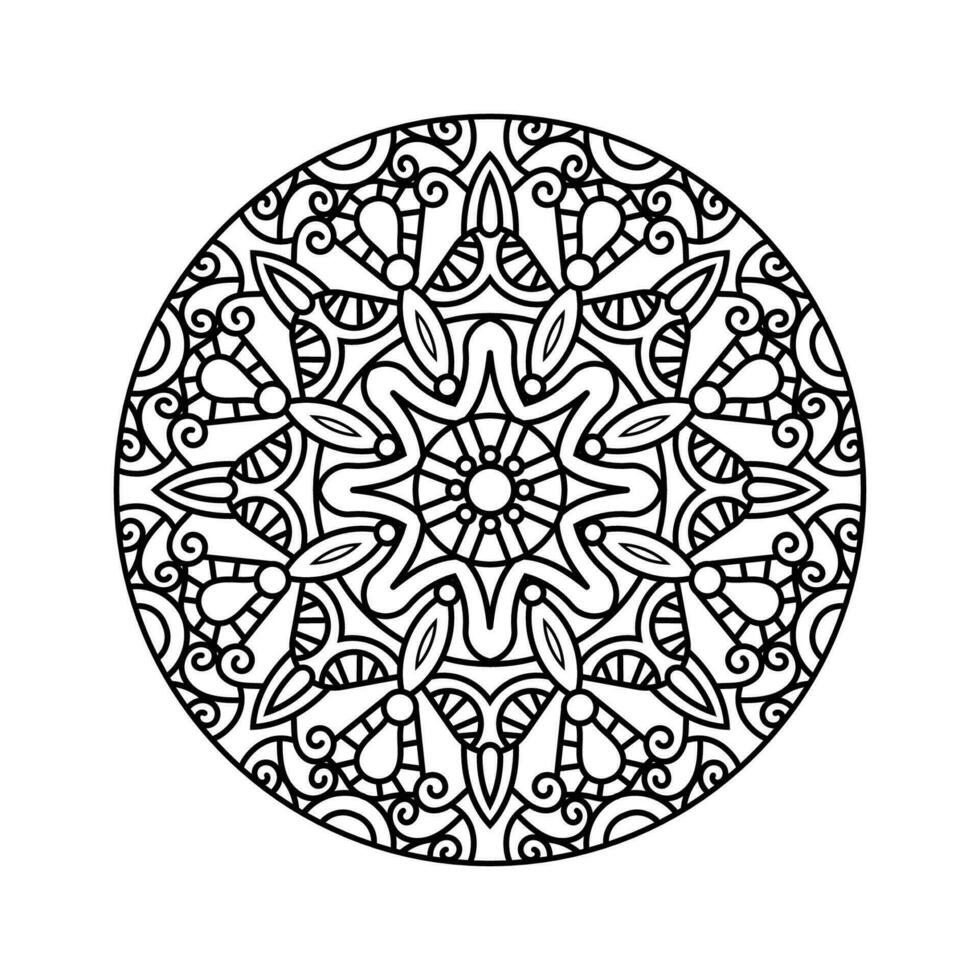 decoratief mandala en patroon voor mehndi, bruiloft, tatoeëren, Islam, Indisch, Arabisch. schets mandala's kleur boek bladzijde. vector