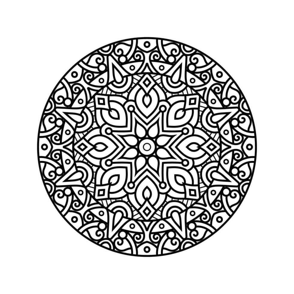 decoratief mandala en patroon voor mehndi, bruiloft, tatoeëren, Islam, Indisch, Arabisch. schets mandala's kleur boek bladzijde. vector