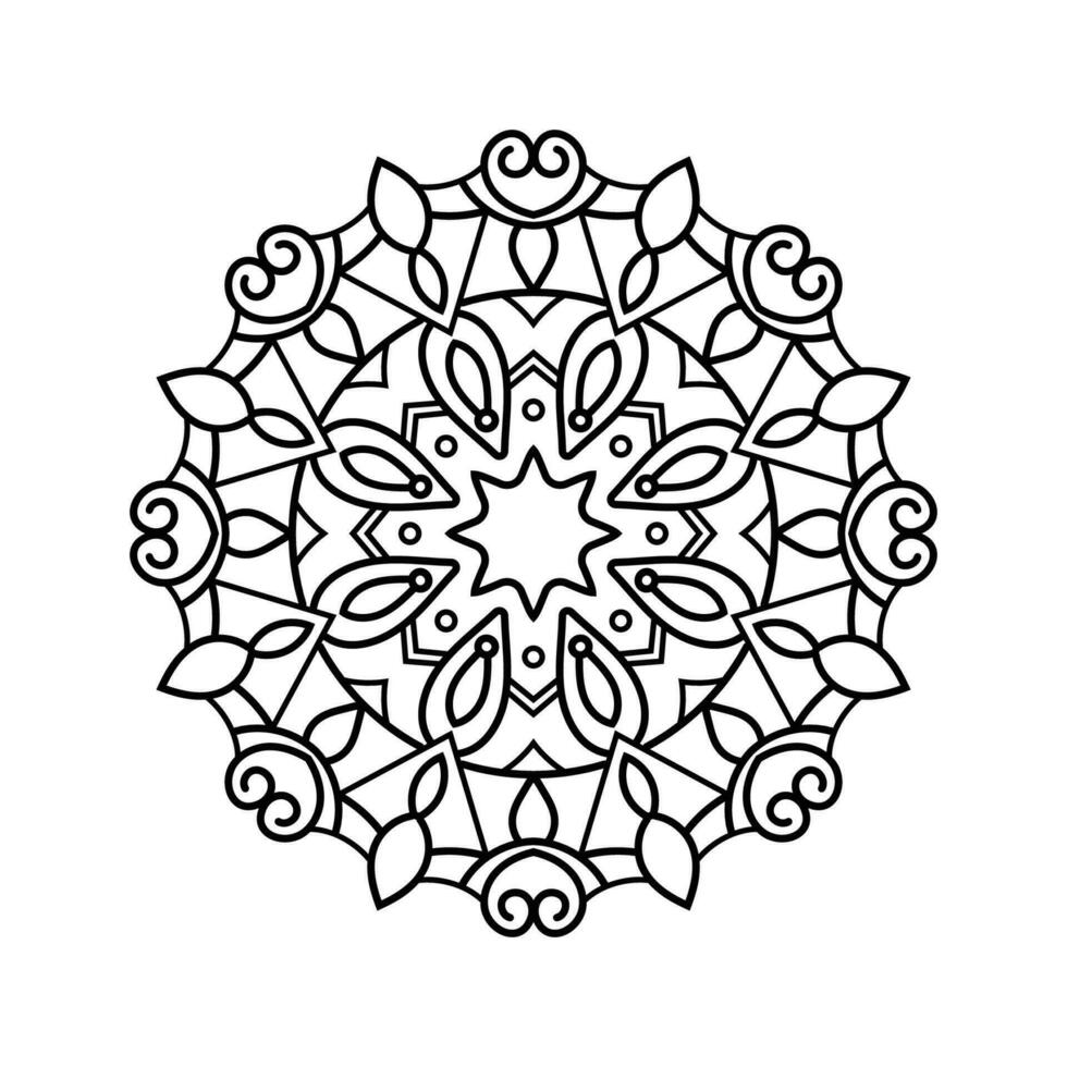 decoratief mandala en patroon voor mehndi, bruiloft, tatoeëren, Islam, Indisch, Arabisch. schets mandala's kleur boek bladzijde. vector