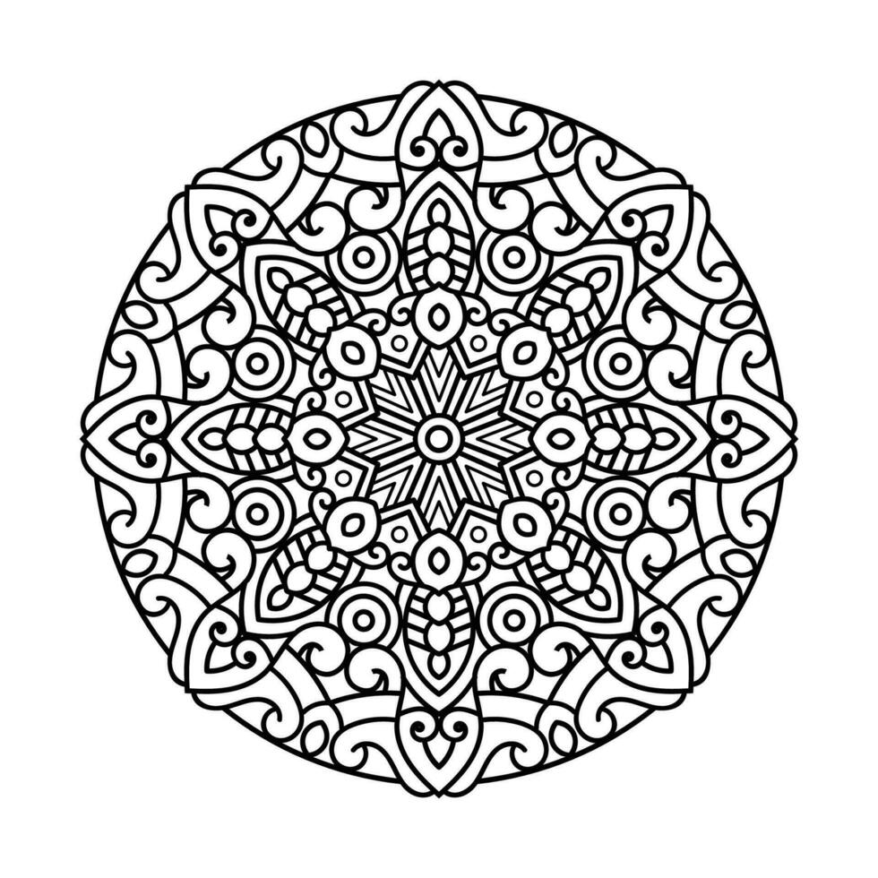 decoratief mandala en patroon voor mehndi, bruiloft, tatoeëren, Islam, Indisch, Arabisch. schets mandala's kleur boek bladzijde. vector