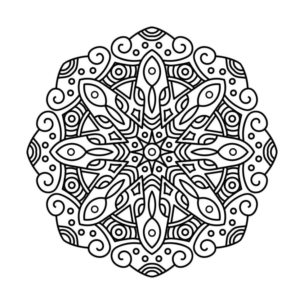 decoratief mandala en patroon voor mehndi, bruiloft, tatoeëren, Islam, Indisch, Arabisch. schets mandala's kleur boek bladzijde. vector