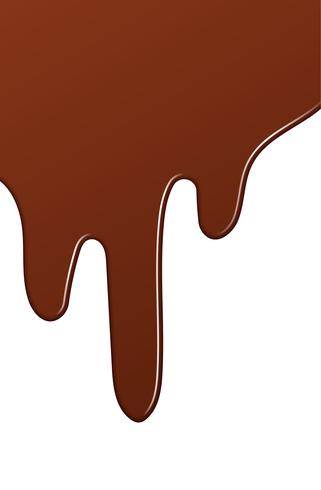 Vloeibare chocolade of bruine verf. Vector illustratie.