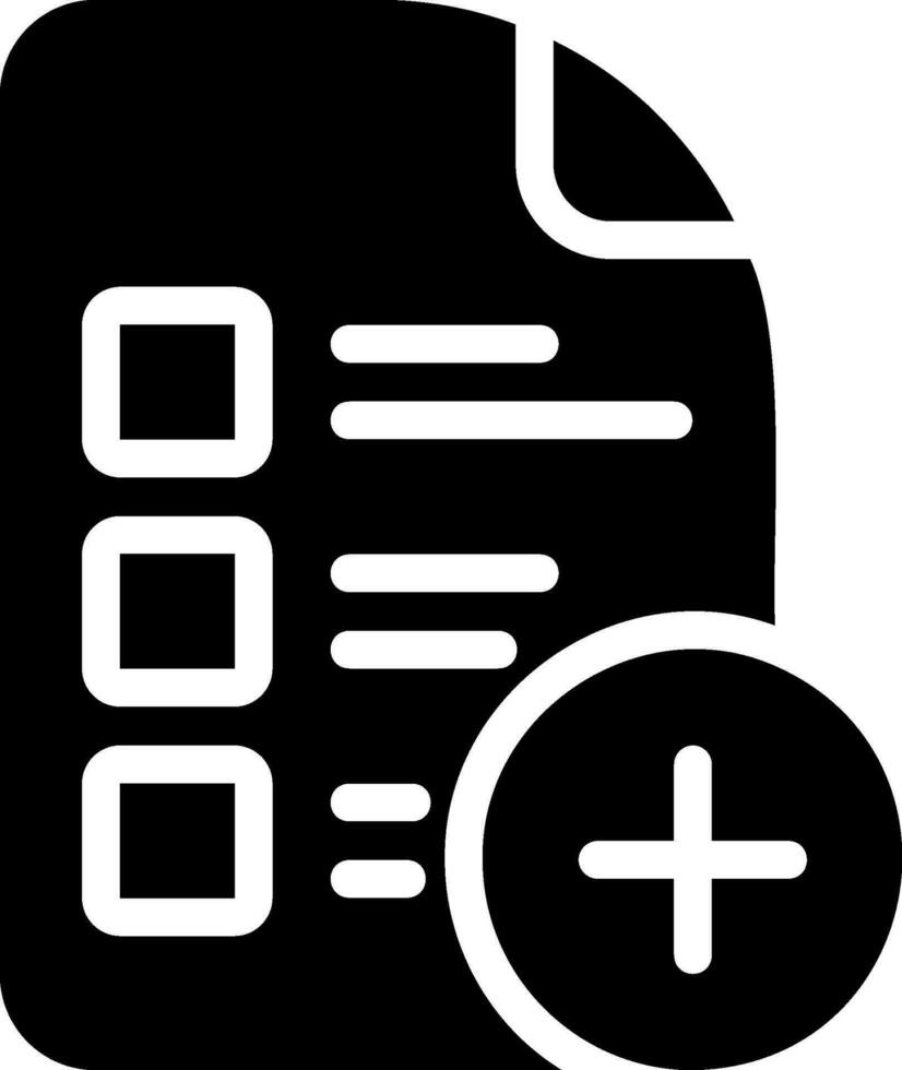 lijst glyph-pictogram vector