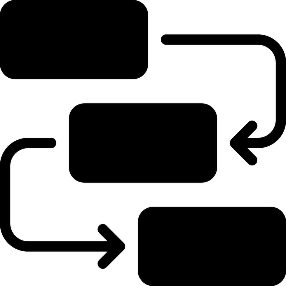 workflow glyph-pictogram vector